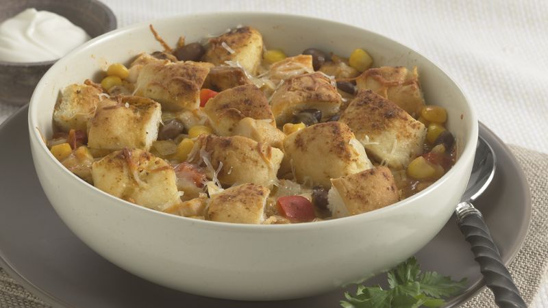 Spicy Chicken Chili with Garlic Croutons