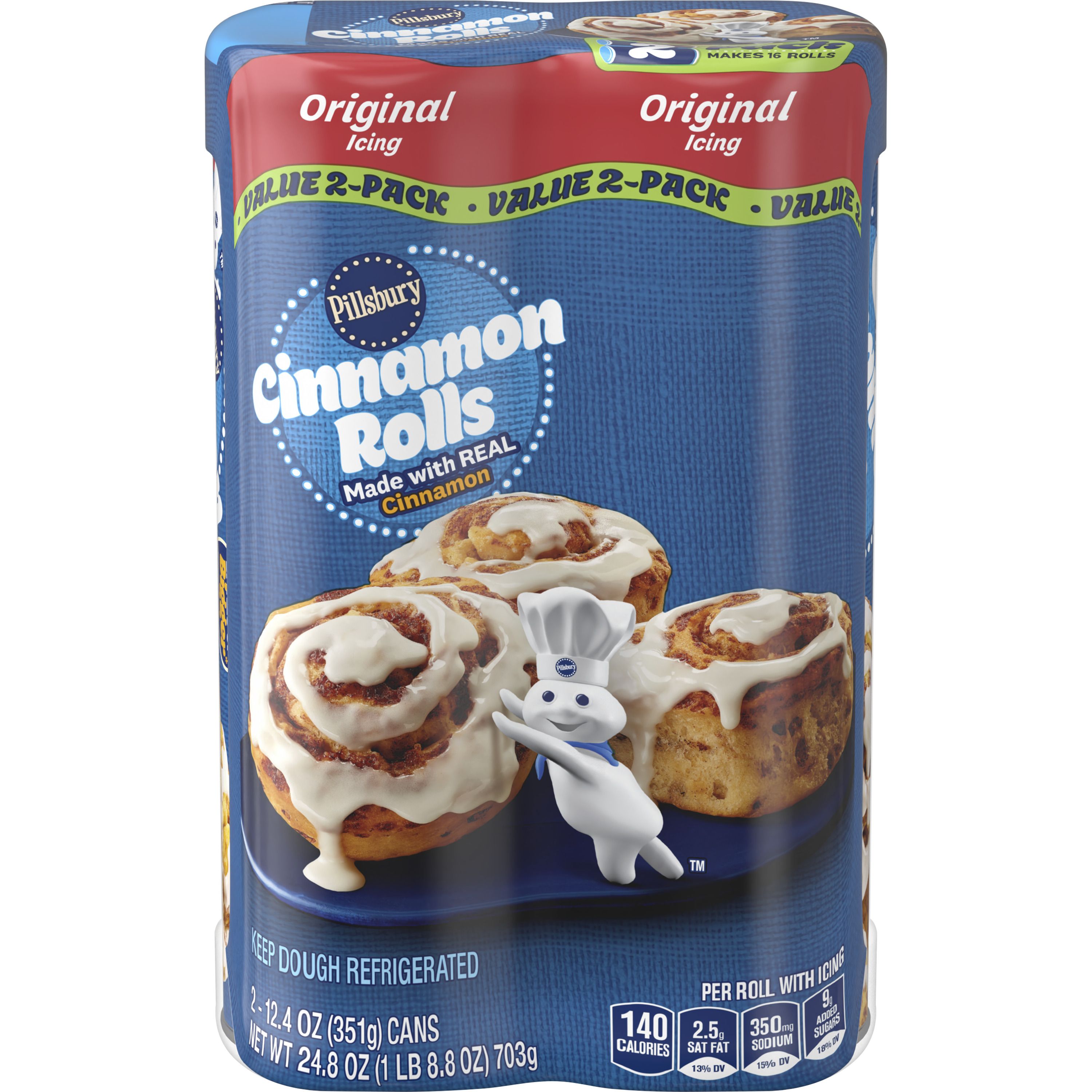Pillsbury™ Cinnamon Rolls with Icing 2 Pack - Front