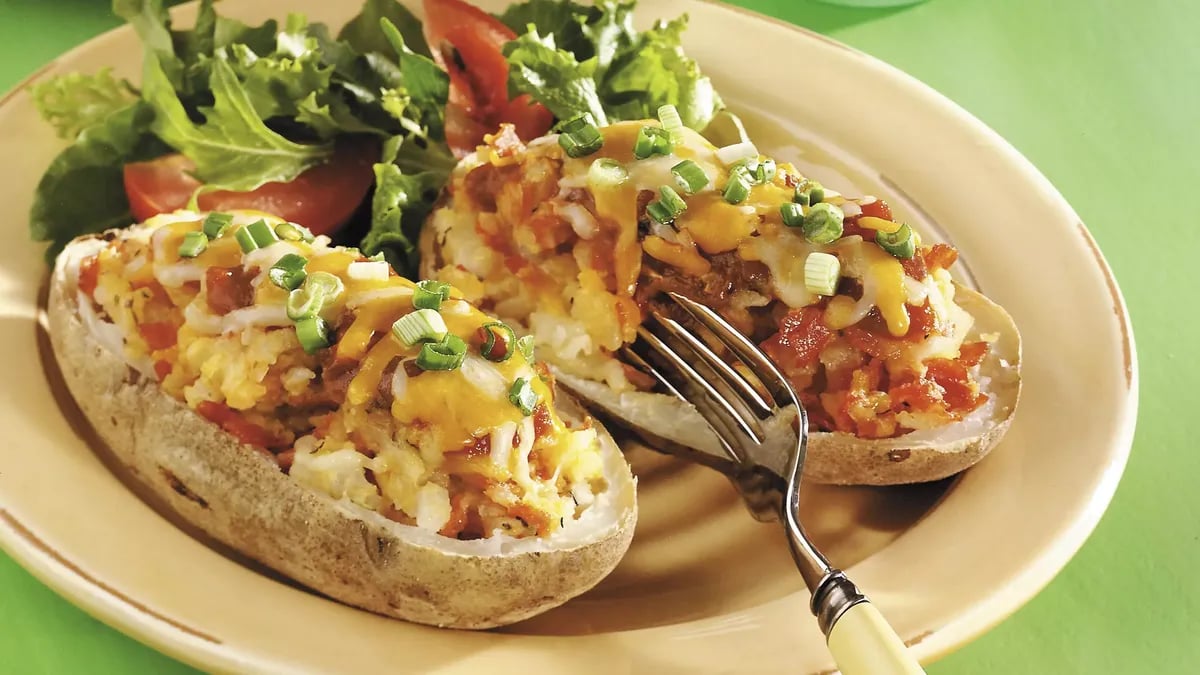 Twice-Baked Pizza Potatoes