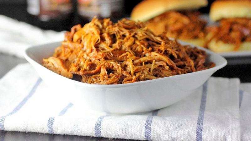 Crockpot Spicy Pulled Chicken - Crazy for Crust