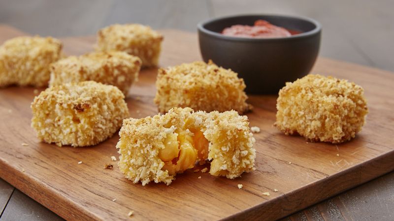 Double Cheddar Mac and Cheese Bites