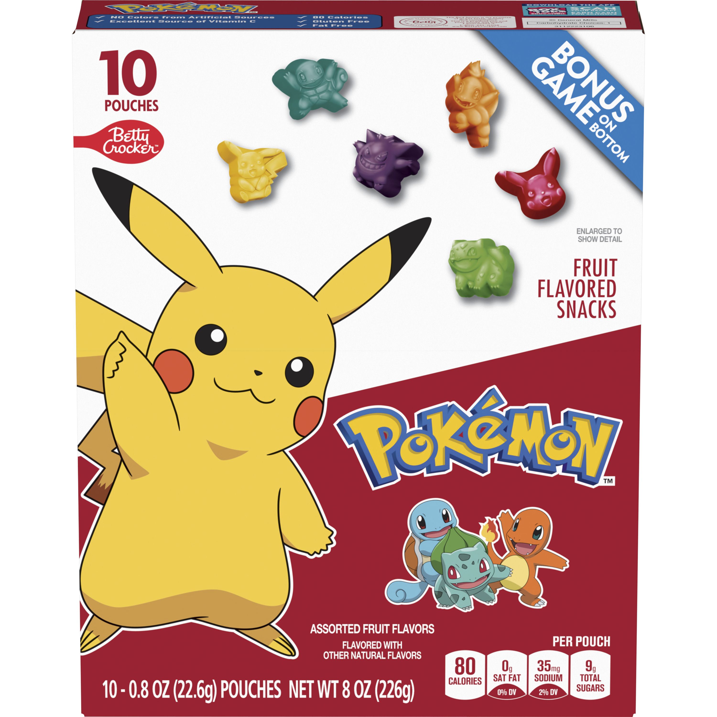 Betty Crocker™ Fruit Flavored Snacks Pokémon - Front