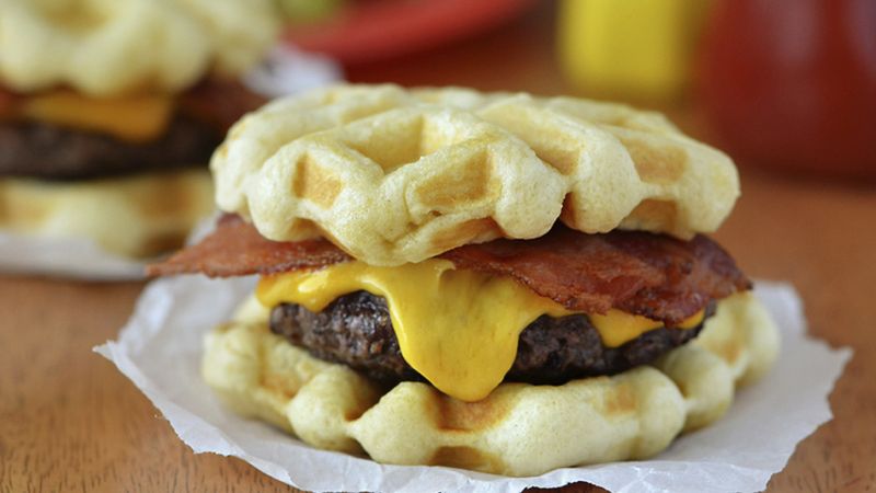 Waffle Bacon Cheeseburgers