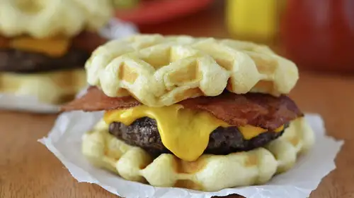 Waffle Bacon Cheeseburgers