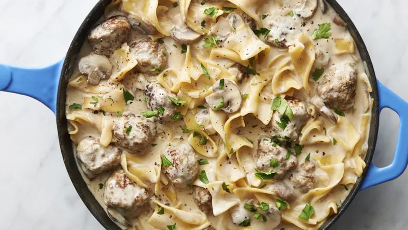 Meatball Stroganoff Pasta Skillet