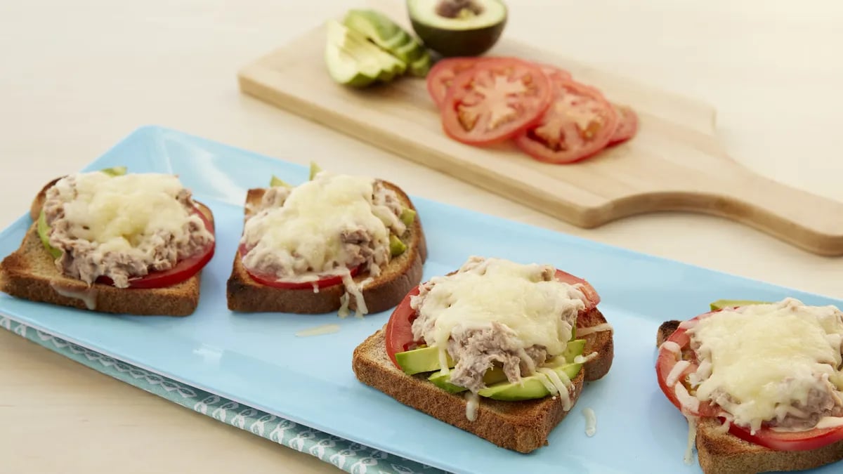 Creamy Avocado Tuna Melts