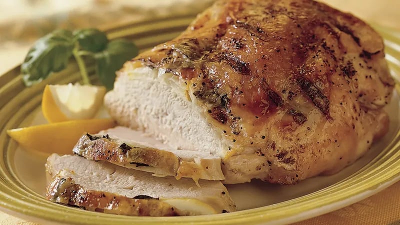 Grilled Turkey Breast with Lemon and Basil