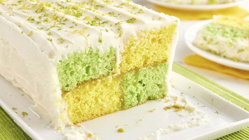 Lemon-Lime Checkerboard Cake
