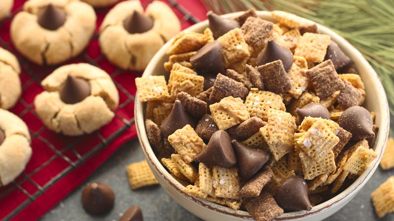 Gluten-Free Peanut Butter Blossom Cookie Chex™ Party Mix
