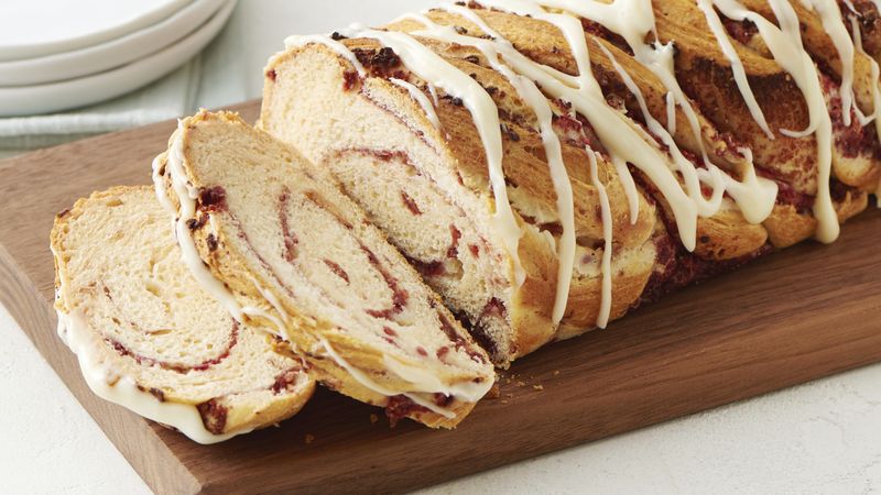 Strawberries and Creme Twisted Crescent Loaf