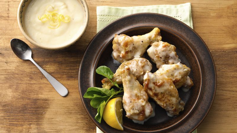 Creamy Parmesan-Garlic Chicken Wings