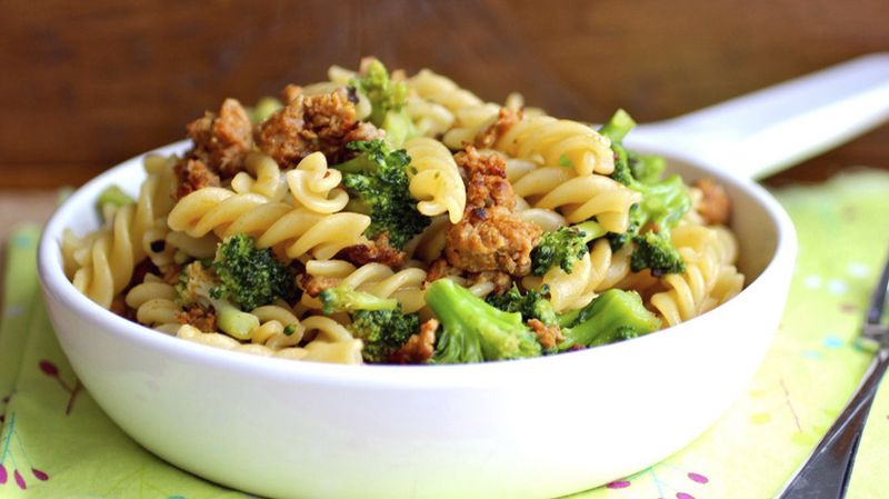 Pasta with Broccoli y Chorizo