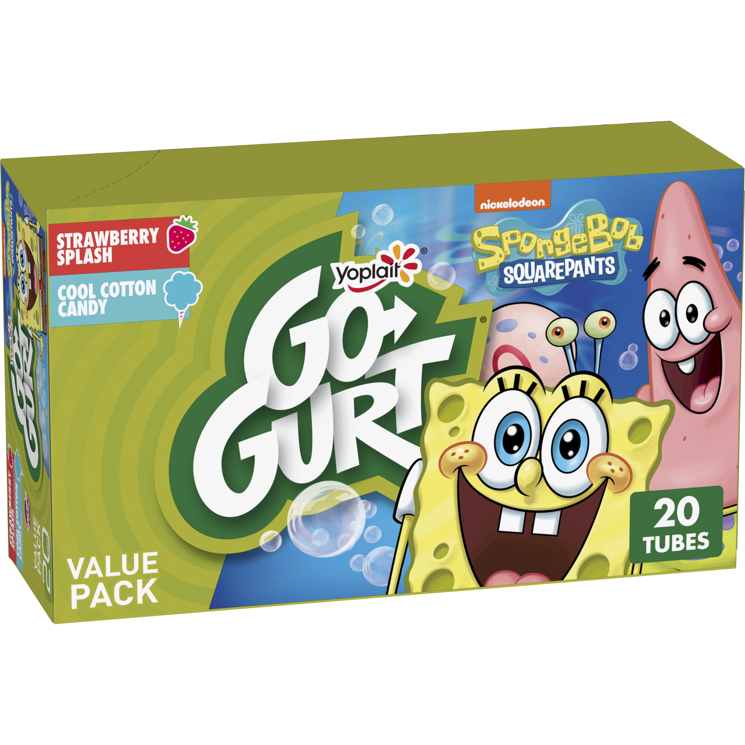 Cotton Candy & Strawberry Go-GURT Kids Yogurt Tubes 20 Pack