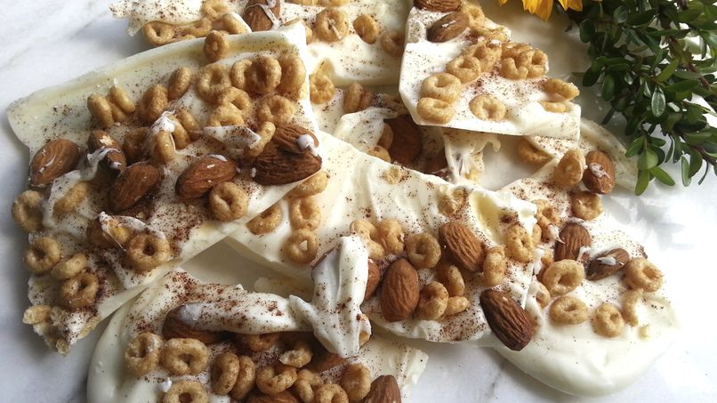 White Chocolate Cheerios™ and Almond Brittle