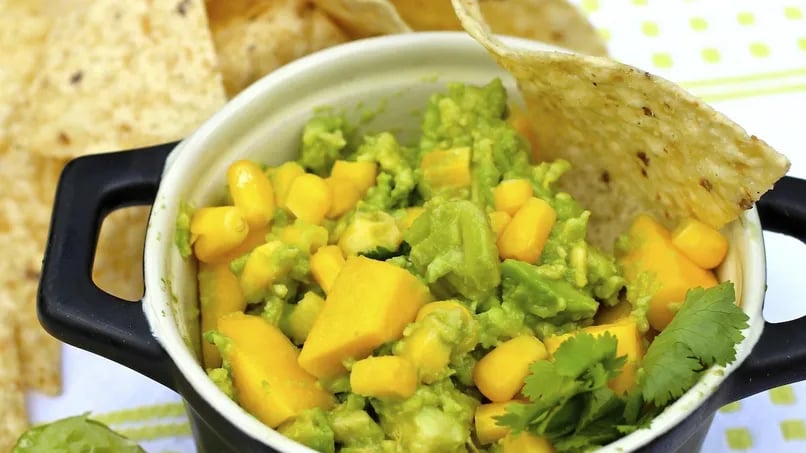 Guacamole with Corn and Mango