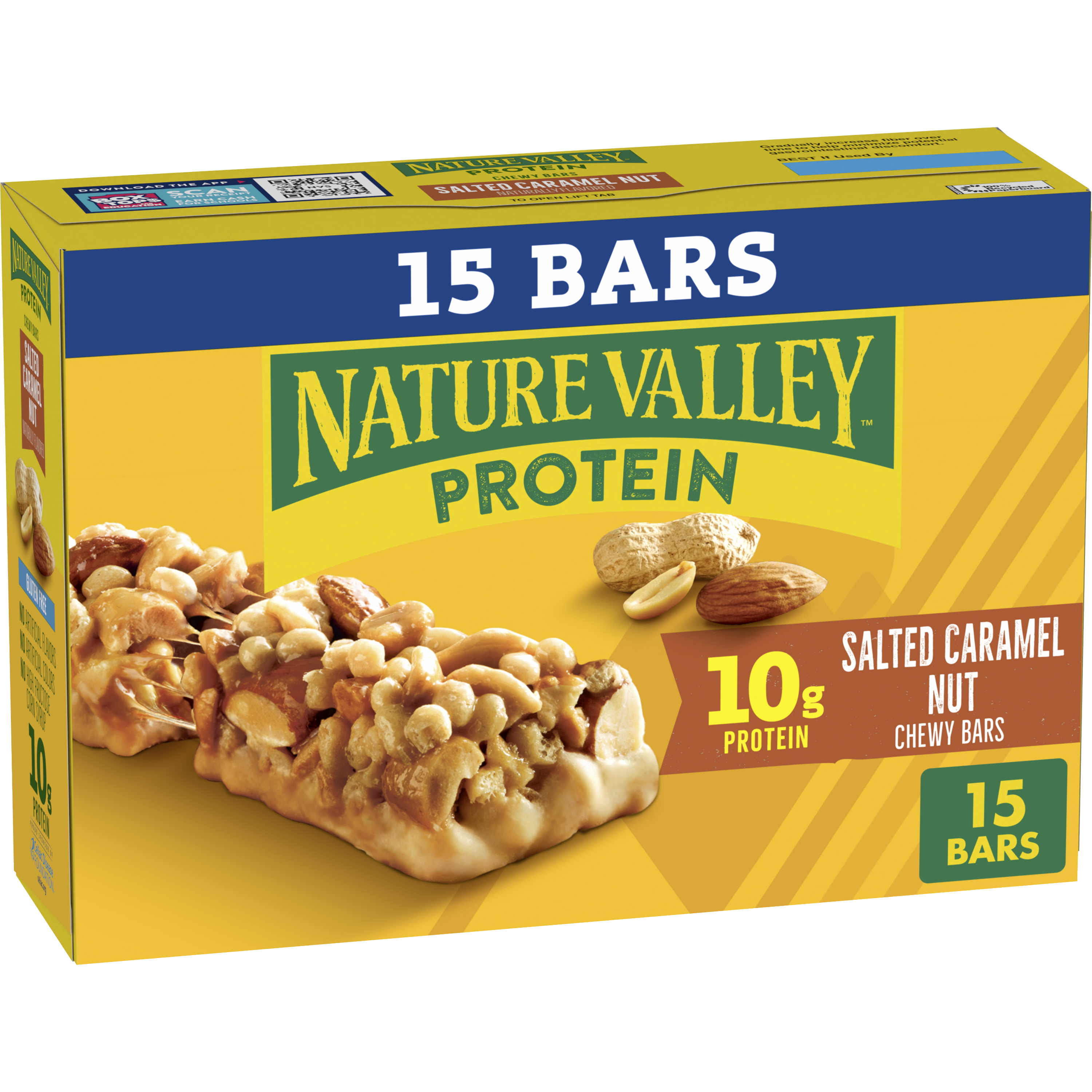 Salted Caramel Nut Protein Chewy Bars 15ct Nature Valley