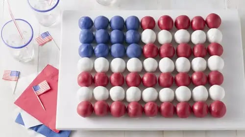 Cake Ball Flag Cake