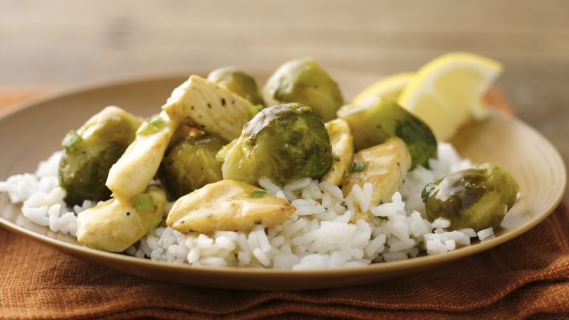 Spicy Lemon Chicken with Brussels Sprouts 