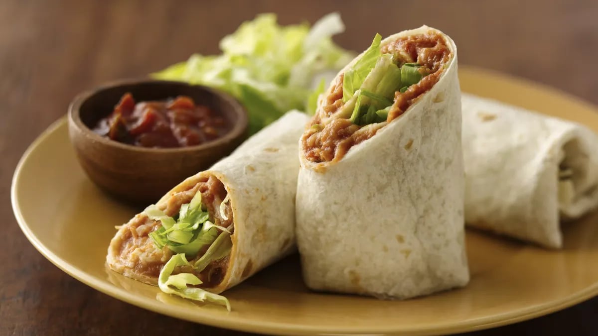 Refried Bean Tortilla Wraps