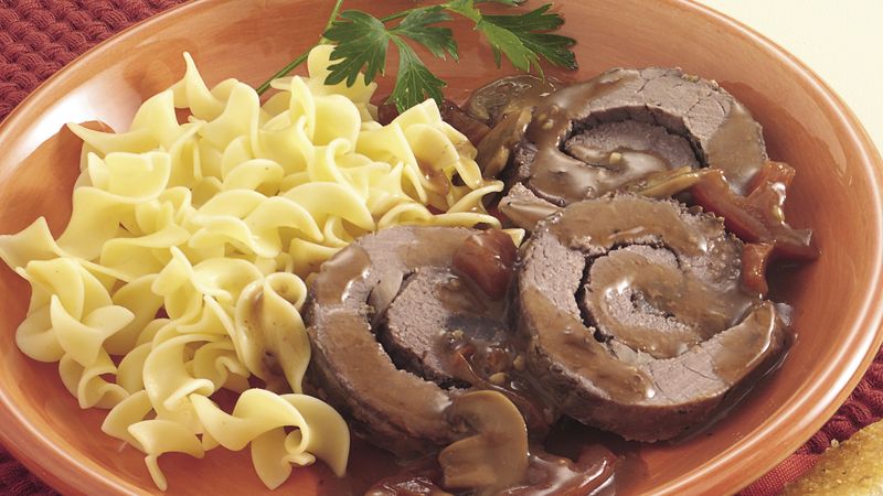 Slow-Cooker Italian Steak Roll for Two