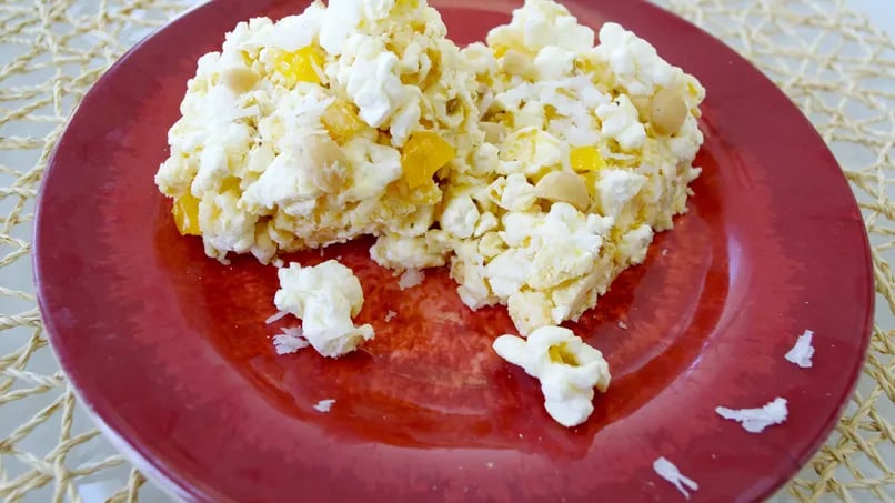 White Chocolate-Covered Popcorn Bars