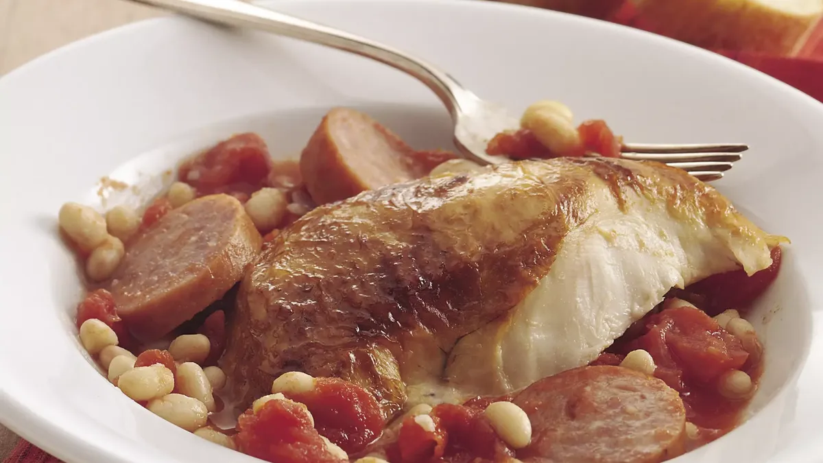 Chicken, Bean and Sausage Casserole