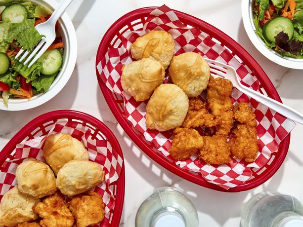 Hot Honey Chicken Biscuit Bowl