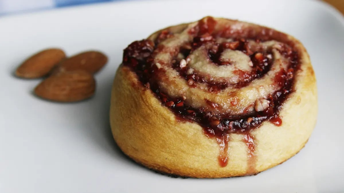 Raspberry-Almond Pinwheels