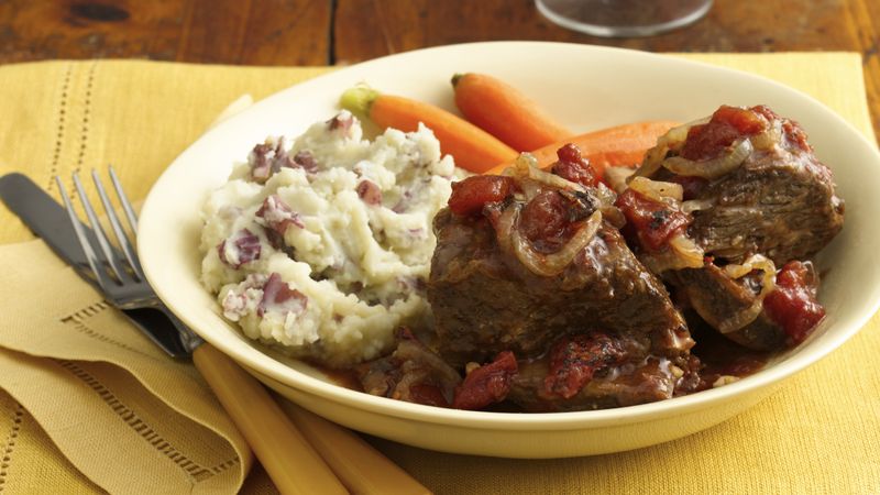 Beef Short Ribs with Tomato-Wine Sauce