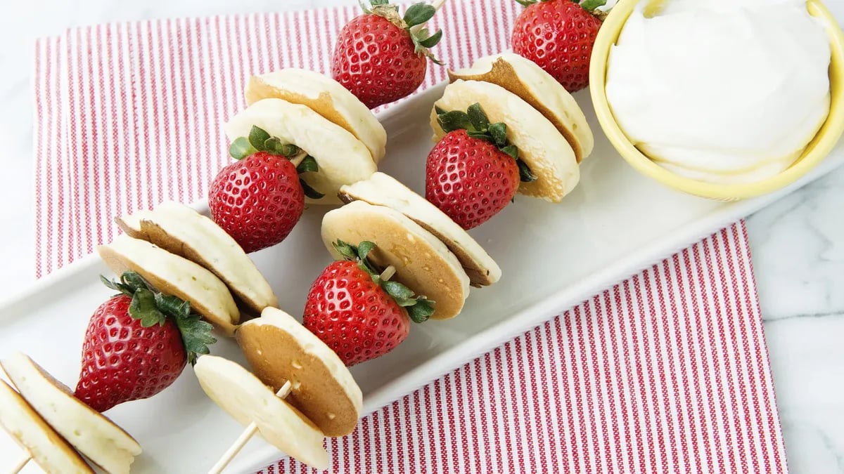 Strawberry Pancake Skewers