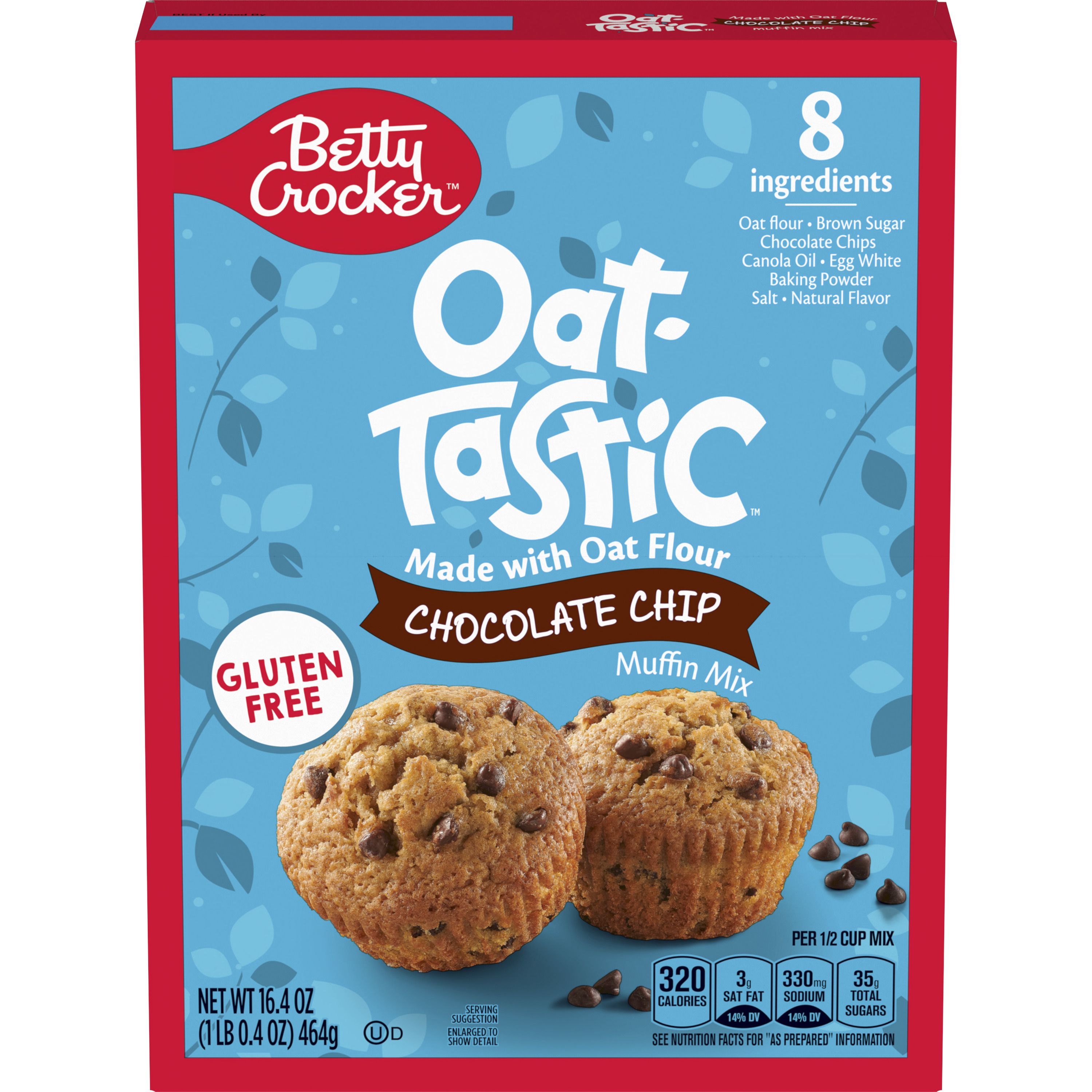 Betty Crocker Oat-Tastic Chocolate Chip Muffin Mix, 16.4 oz - Front