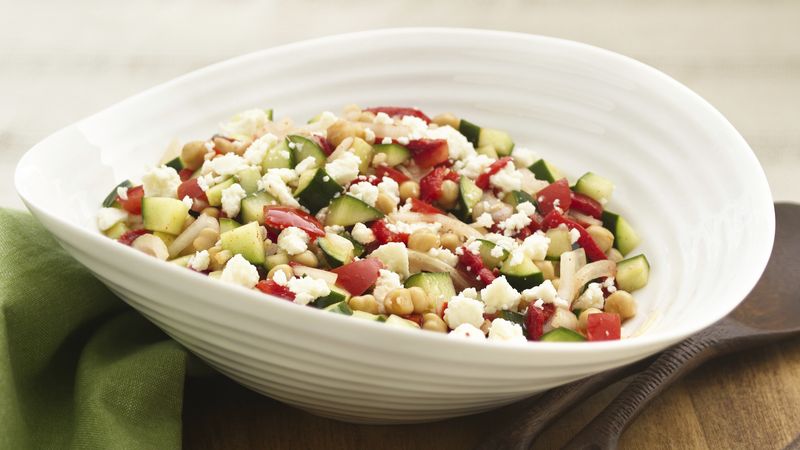Greek Chick Pea and Cucumber Salad 
