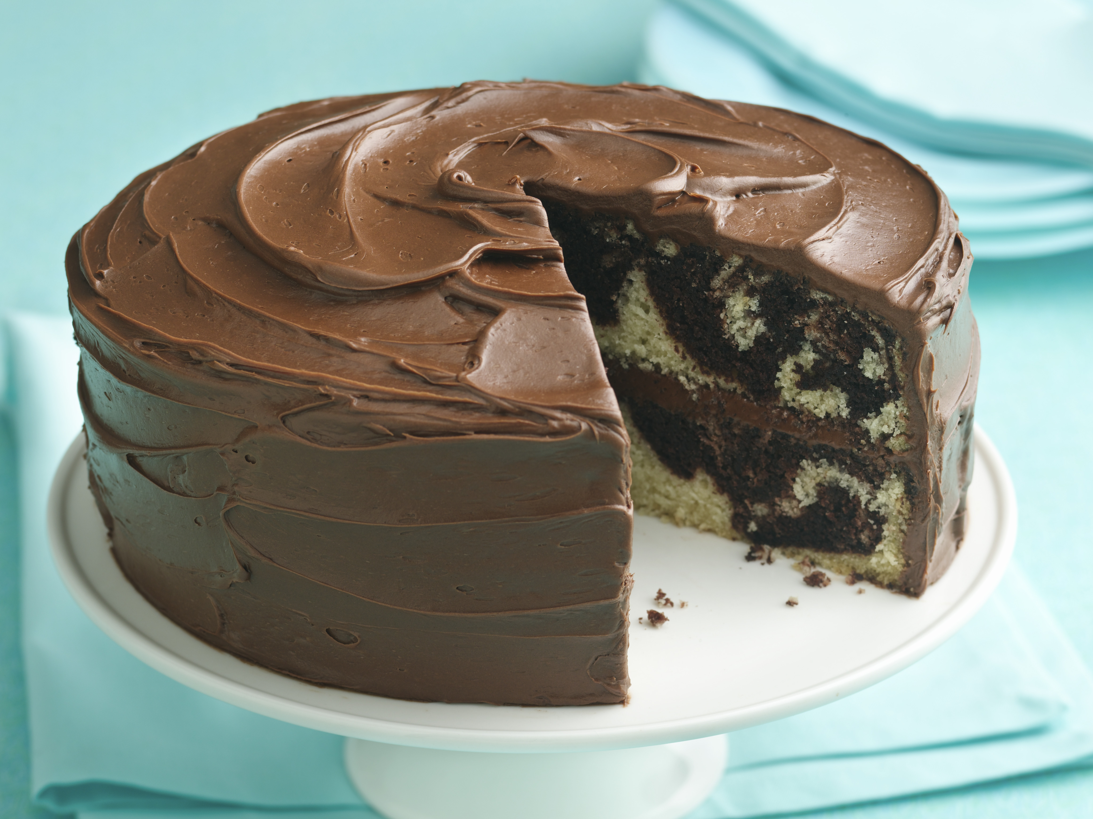 Marble Layer Cake - Pies and Tacos