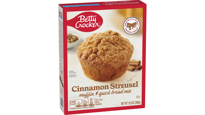 Betty Crocker™ Cinnamon Streusel Box Muffin Mix - BettyCrocker.com