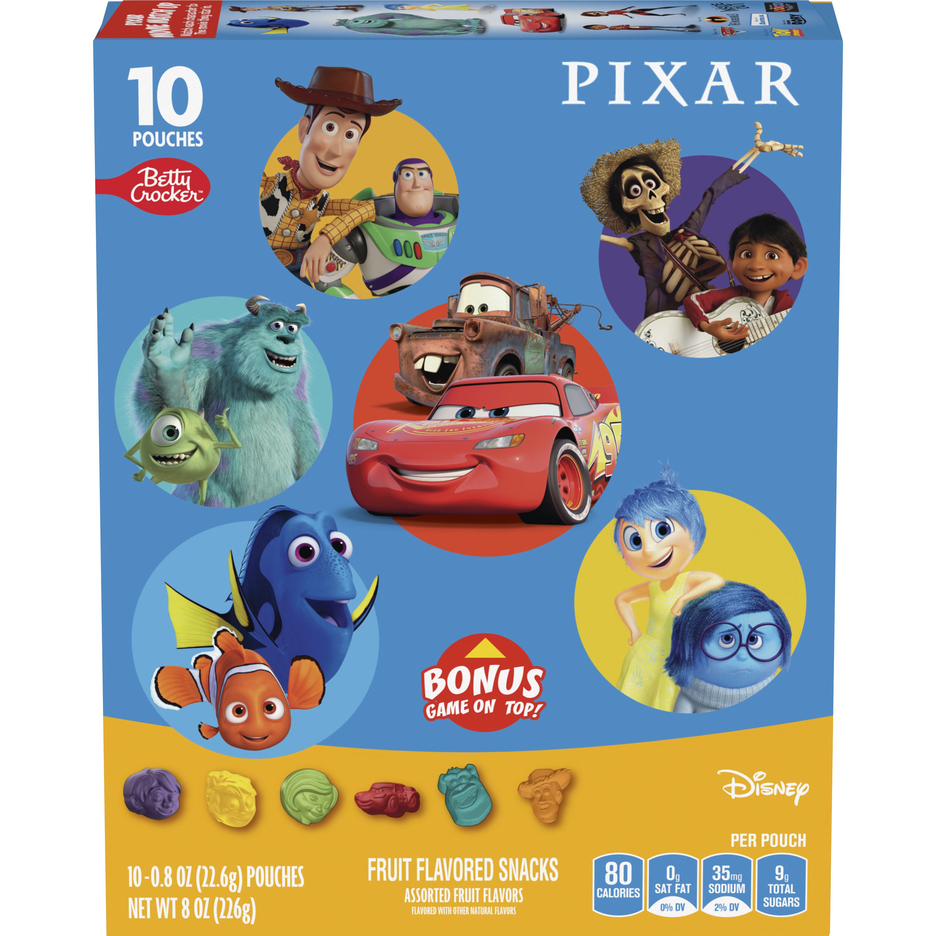 Betty Crocker™ Fruit Flavored Snacks Pixar - Front