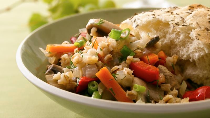 Toasted Barley with Mixed Vegetables