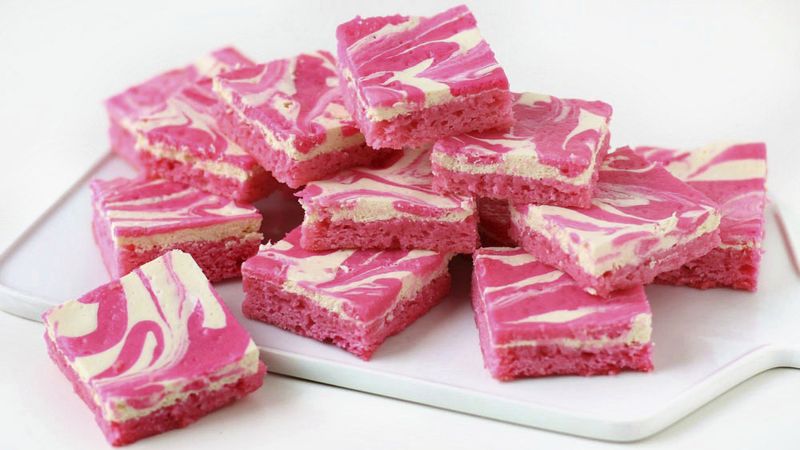 Pink Velvet Cheesecake Swirl Brownies