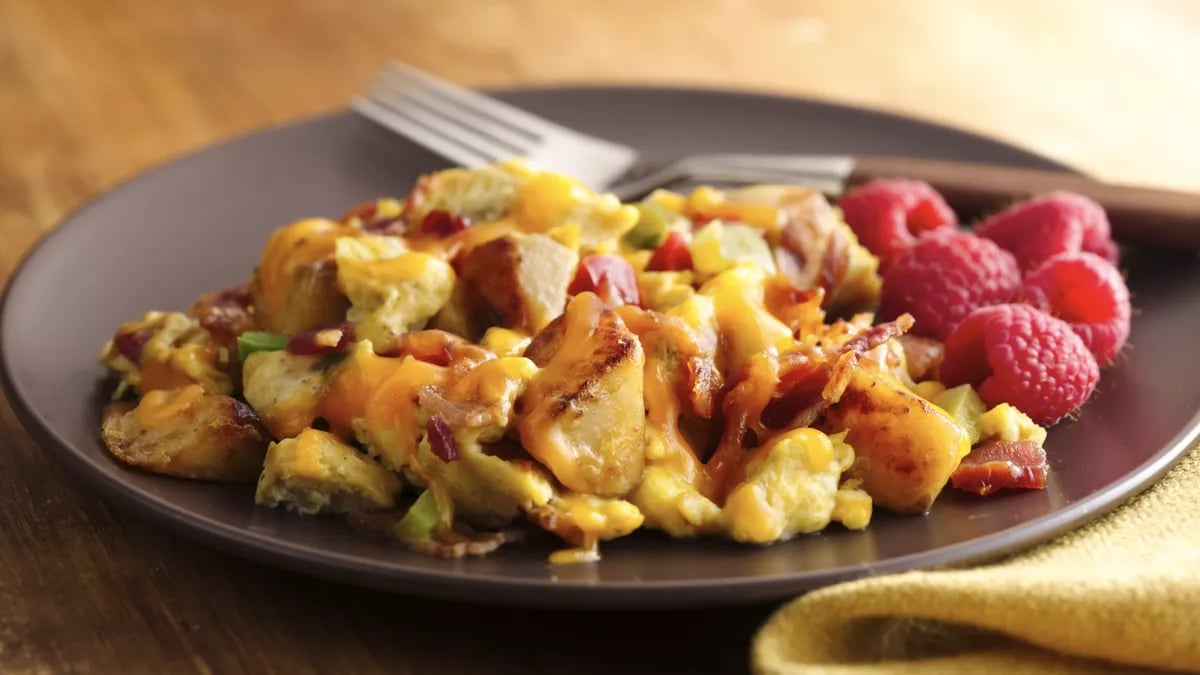 Roasted Potato Egg Scramble