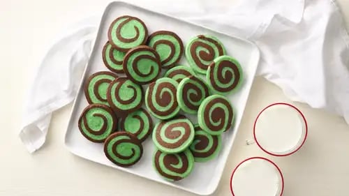 Chocolate Mint Pinwheels