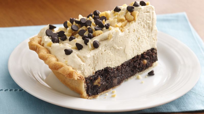 Mile-High Peanut Butter-Brownie Pie