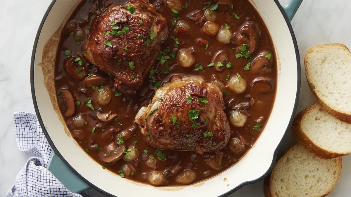 Skillet Coq au Vin (Cooking for 2)