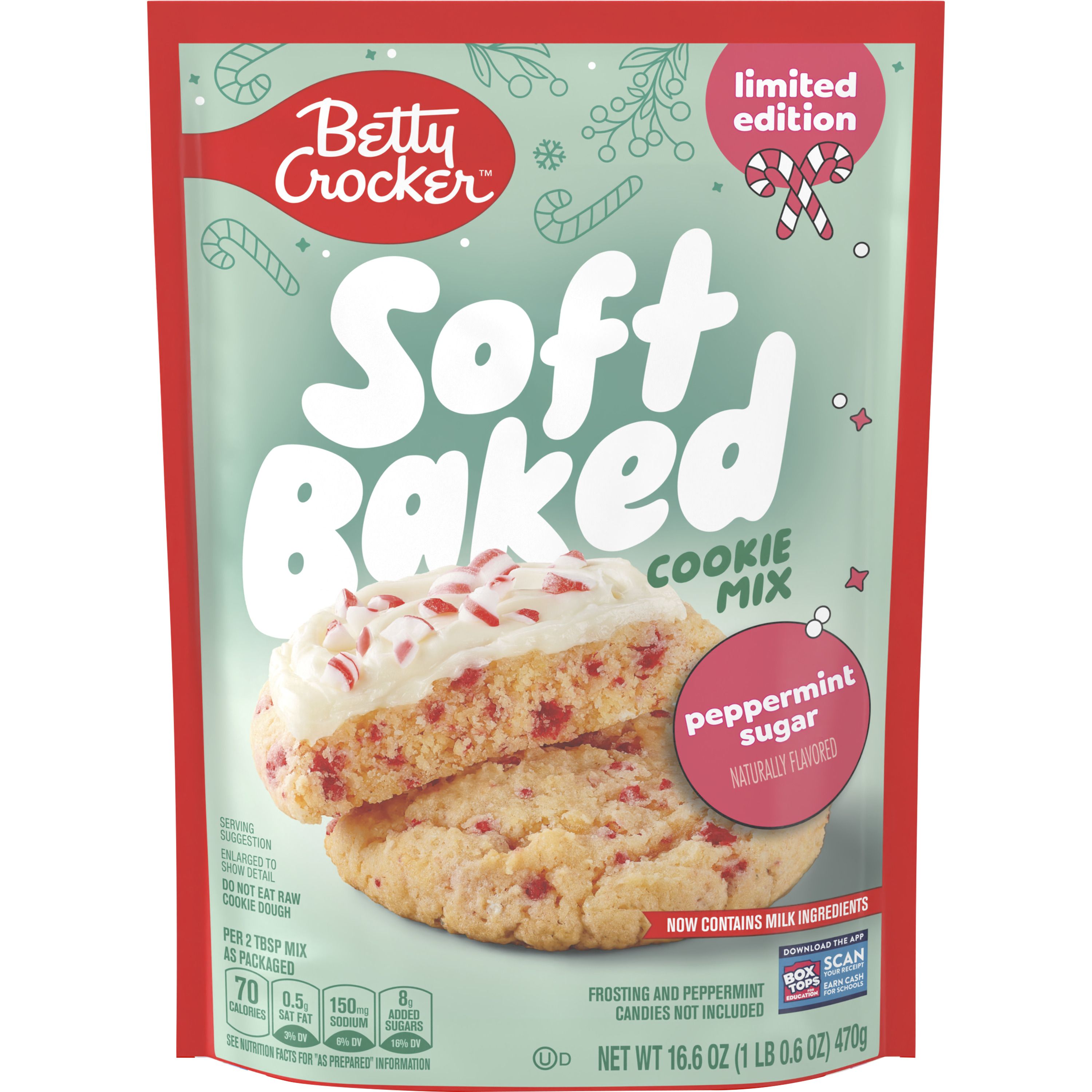 Betty Crocker Limited Edition Soft Baked Peppermint Sugar Cookie Mix - Front