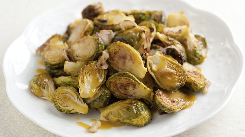 Caramelized Brussels Sprouts in Mustard Vinaigrette