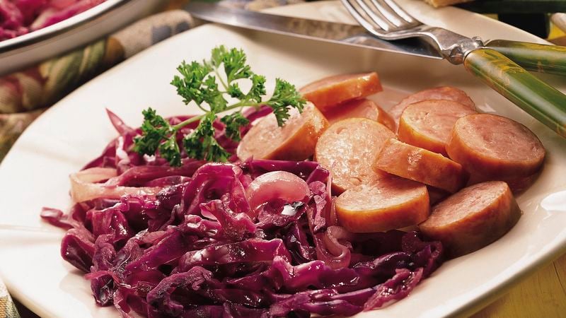 Kielbasa with Sweet and Sour Cabbage