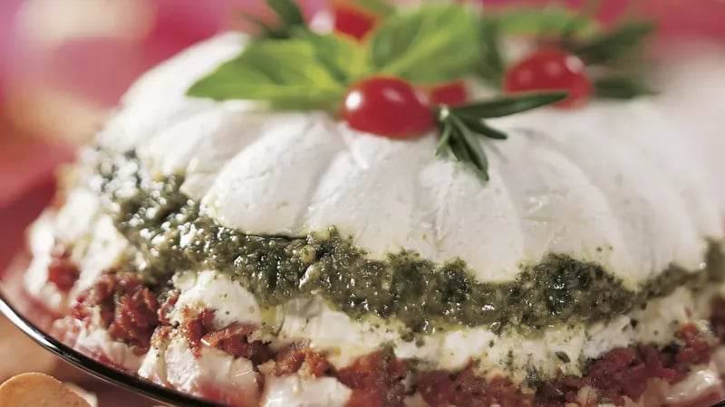 Pesto and Sun-Dried Tomato Torte