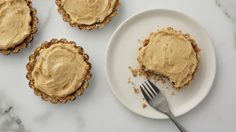 Peanut Butter Pies with Chocolate-Pretzel Crust