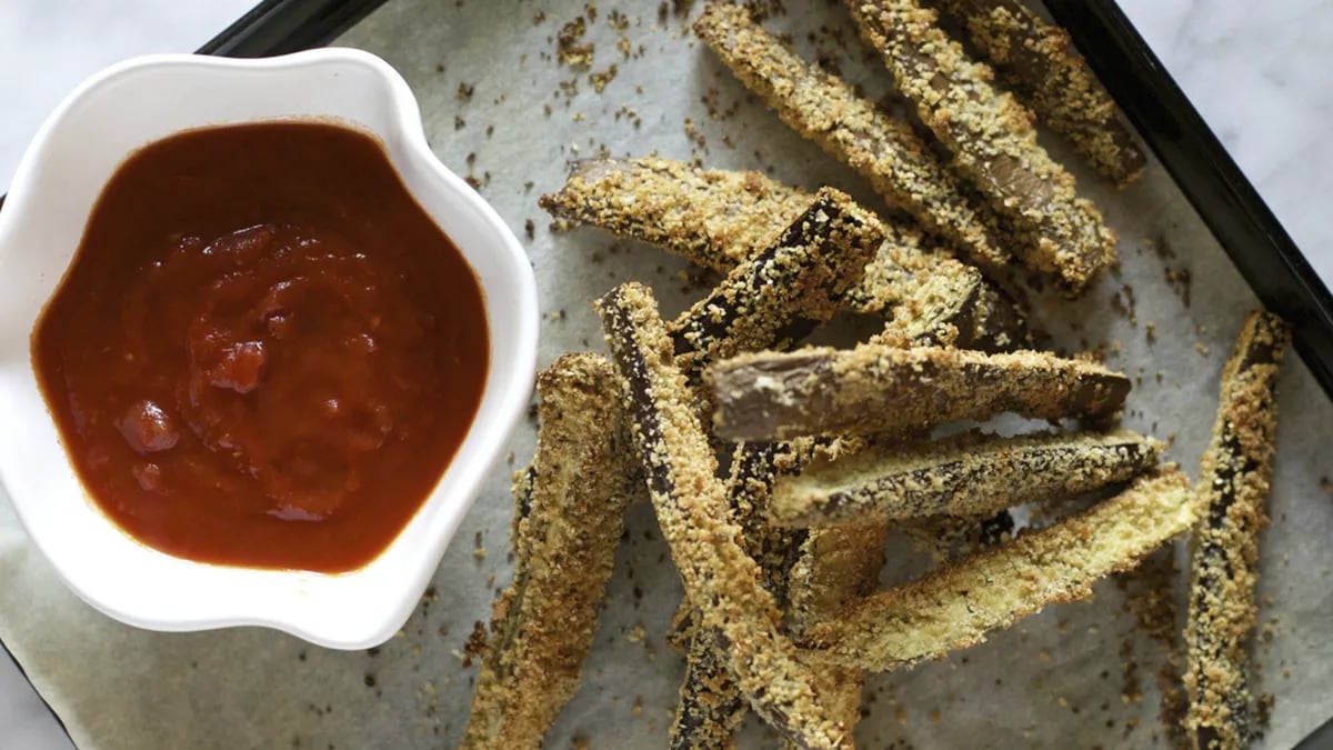 Crispy Eggplant with Marinara Sauce