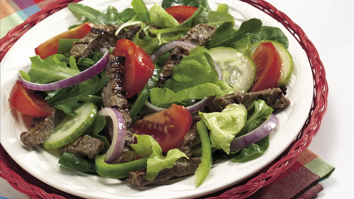Beef Garden Salad with Tangy Vinaigrette