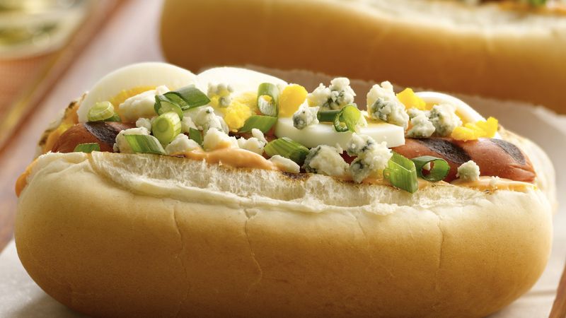 Blue Cheese Deviled Dogs 