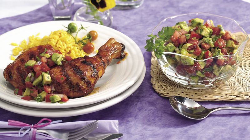 Grilled Chicken with Chipotle-Avocado Salsa